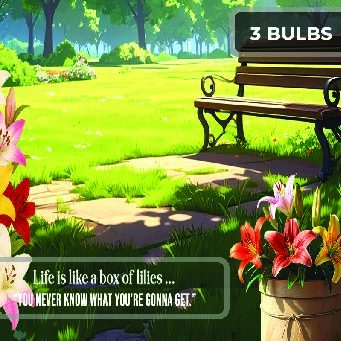 Life is Like a Box of Lilies - Box of 3 Bulbs